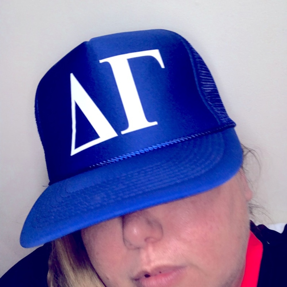 - Delta Gama sorority hat vintage blue Nissun